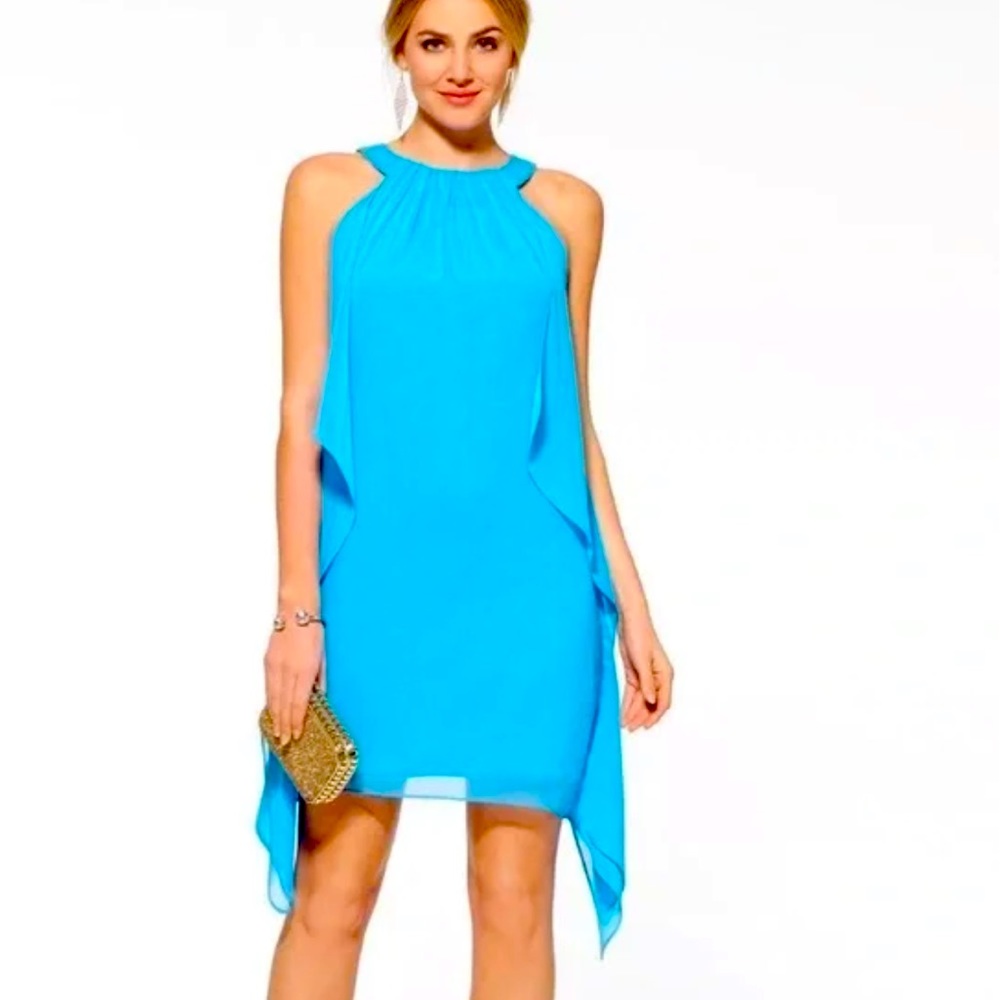 🩵Badgley Mischka for Cache Overlay Dress🩵